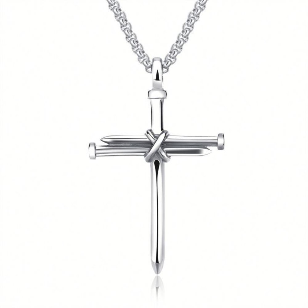 ❤️Stainless Steel CrossCharm Pendant Necklace , N90201P104